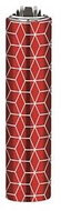 Flamagas S. A. Clipper MetalC. Squares and Lines, silver geometry - Lighter