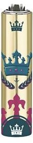 Flamagas S. A. Clipper MetalC. The Crown, gold crown pattern 1 - Lighter - Main image