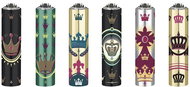 Flamagas S.A. Clipper MetalC.The Crown, kolekce 6 kusů - Zapalovač