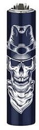 Flamagas S. A. Clipper MetalC. Western Skulls, black skull pattern 3 - Lighter