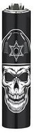 Flamagas S.A. Clipper MetalC.Western Skulls, černá vzor lebka 1 - Zapalovač