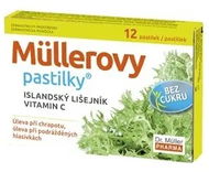 Müllerovy pastilky s islandským lišejníkem bez cukru 12 ks - Zdravotnický prostředek