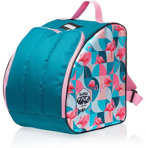 Benwild Ski boot cover Flamingos turquoise - Ski Boot Bag - Main image