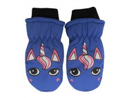Holidaysport Children's winter mittens C13-7 Unicorn blue 2-4 years - Winter Gloves