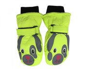 Holidaysport Children's winter mittens C17-6 Doggy yellow 3-6 years - Winter Gloves