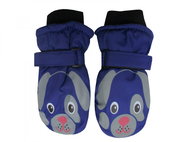 Holidaysport Children's winter mittens C17-4 Puppy blue 3-6 years - Winter Gloves