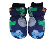 Holidaysport Children's winter mittens C15-3 Crocodile dark blue 2-4 years - Winter Gloves