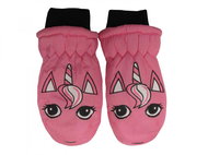 Holidaysport Children's winter mittens C13-1 Unicorn pink 2-4 years - Winter Gloves