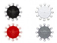 Winmau Trident 180 metal tip rings - 4 sets - white - Dart Tips