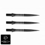 Winmau FreeFlo metal tips - Black Re-Grooved - 35 mm - Dart Tips