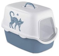 Stefanplast Cathy Griffe 56 × 40 × 40 cm, blue-white - Cat Litter Box