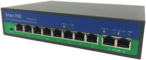 Securia Pro PoE Switch 8CH +2CH N2082P - Switch - Main image