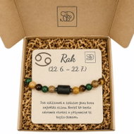 Srdcem Darované Minerální set Rak, náramek z minerálů s věnováním v dárkovém balení - Bracelet