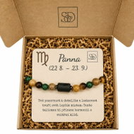 Srdcem Darované Harmonizační set Panna, náramek z minerálů v krabičce se vzkazem - Bracelet