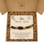 Srdcem Darované Minerální set Štír, náramek z minerálů s věnováním v dárkové krabičce - Bracelet