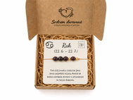 Srdcem Darované Dárkový set Rak, náramek z minerálů s věnováním v dárkovém balení - Bracelet