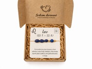 Srdcem Darované Královský dárkový set Lev, náramek z minerálů s věnováním v krabičce - Bracelet