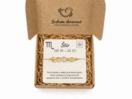 Srdcem Darované Magický set Štír, náramek z minerálů s věnováním v dárkové krabičce - Bracelet