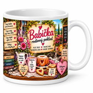 Srdcem Darované Hrnek pro babičku – Babička, rodinný poklad – 300 ml - Mug