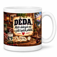Srdcem Darované Hrnek pro dědečka – DĚDA. Mistr dobrých rad a ještě lepších příběhů – 300 ml - Mug
