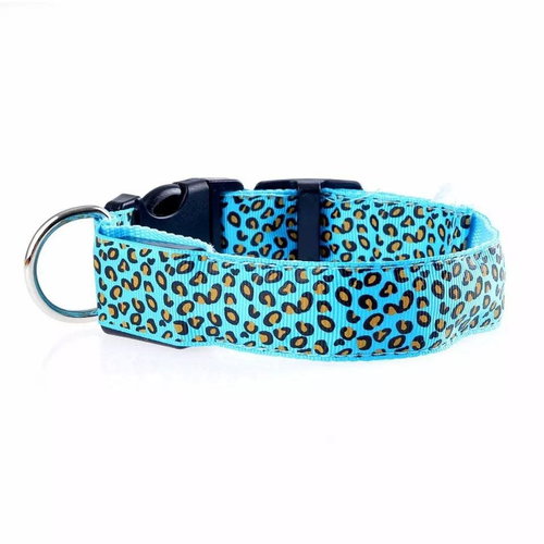 Surtep LED Collar for dog Leopard /Blue size. XS - Dog Collar - Main image