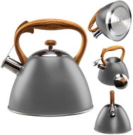 Sortland Kettle with whistle, stainless steel 3 l, grey - Hot Water Kettle