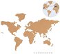 Sortland Korková mapa na zeď nalepovací - hnědá - Map