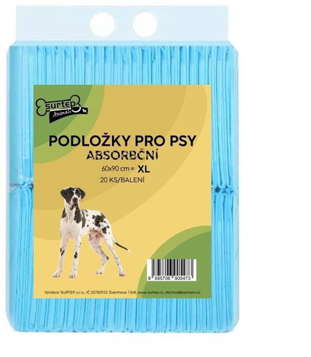 Surtep Absorbent Puppy Pads XL/20pcs, 60 × 90 cm - Absorbent Pad - Main image