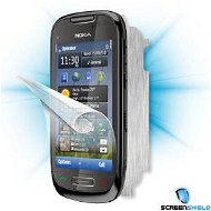 ScreenShield pro Nokia C7 na displej telefonu + Carbon skin stříbrný - Ochranná fólie