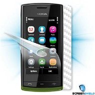 ScreenShield pro Nokia 500 na displej telefonu + Carbon skin bílý - Ochranná fólie