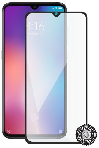 Screenshield XIAOMI Mi 9 (full COVER, fekete) - Üvegfólia - Fő fotó