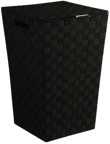 5five Simply Smart Laundry basket with lid, 33 × 53 cm, black - Laundry Basket - Main image
