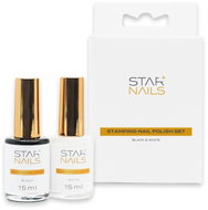 STARNAILS Sada Stamping Nail Polish Black & White - razítkovací laky - Nail Polish