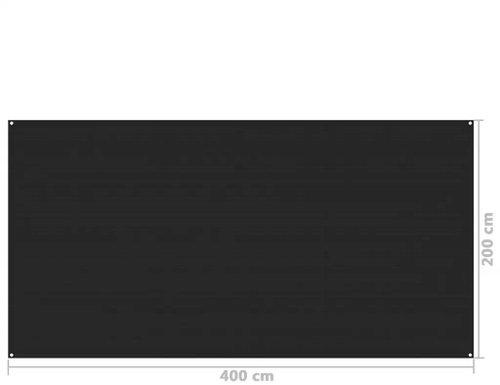 Tent carpet 200 x 400 cm black - Tent Carpet - Main image