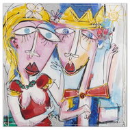 Ručně malovaný obraz 100x100cm PB390ZI - Obraz