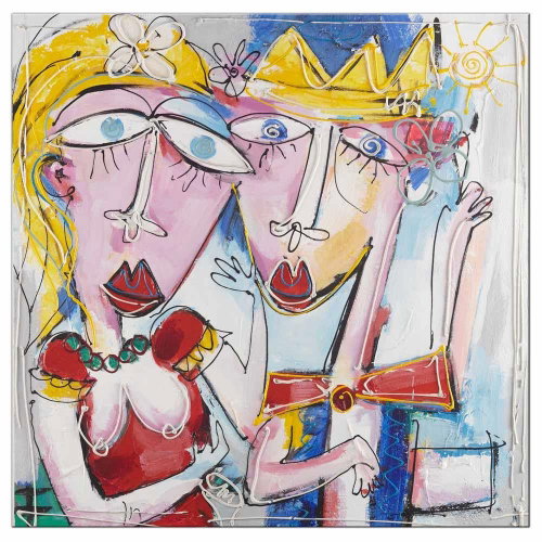 Ručně malovaný obraz 100x100cm PB390ZI - Obraz - Main image
