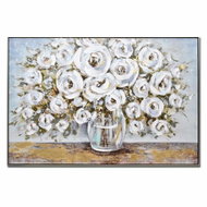 Ručně malovaný obraz ve stříbrném rámu 122x82cm PB419JJ - Obraz