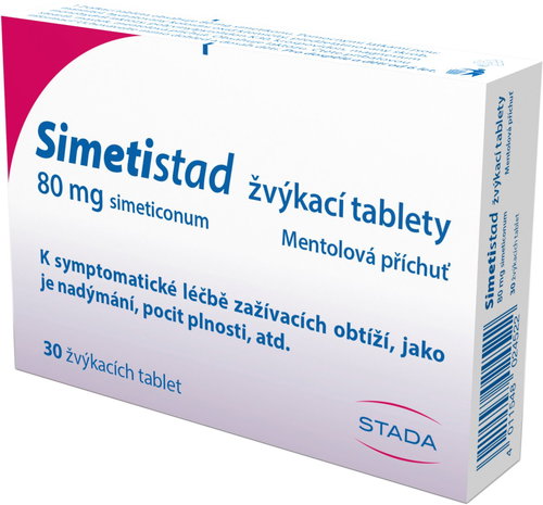 Simetistad 80mg Chewable Tablets, 30pcs - Medical Device - Main image