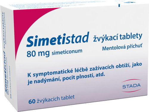 Simetistad 80mg Chewable Tablets, 60pcs - Medical Device - Main image