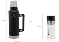 STANLEY Thermos 1.9 l Classic Series Legendary Black Matt + STANLEY Vacuum Water Bottle GO 470ml - Thermos