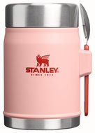 STANLEY Thermos with spoon/fork The Legendary Classic Food Jar 400 ml/14oz Peach Rose - Thermos