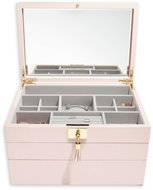 Stackers Luxusní šperkovnice 3 v 1 Blossom Pink Leather růžová - Jewellery Box