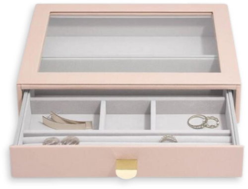 Stackers Jewellery Box with Drawer Blush Classic Display Drawer pink - Jewellery Box - Main image