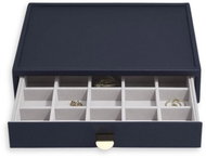 Stackers Small Jewellery Box Navy Pebble Classic Trinket Drawer dark blue - Jewellery Box