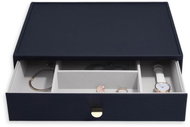 Stackers Box with Jewellery Drawer Navy Pebble Supersize Accessory Drawer Dark Blue - Jewellery Box