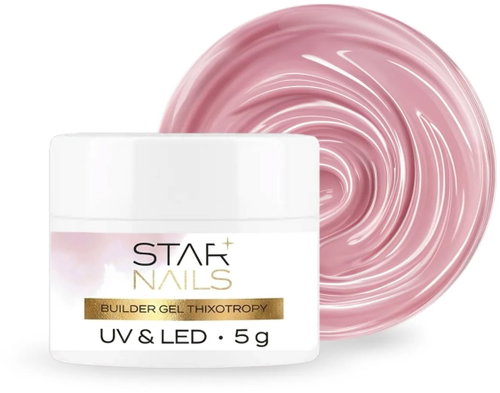 Starnails UV/LED Builder Gel Thixotropy, 5g 004, Nude Pink, Thixotropic Builder Gel - Nail Gel - Main image