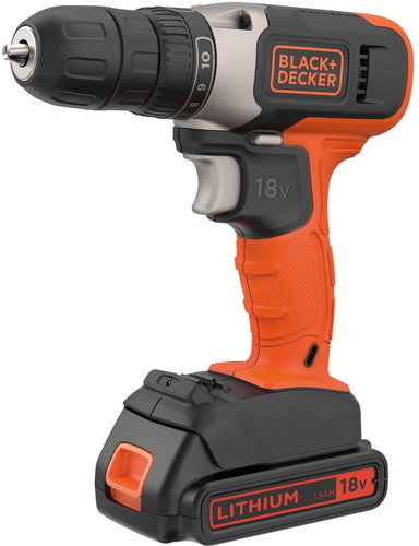 BLACK + DECKER 18V AKU drill screwdriver BCD001C1-QW (1x1,5 Ah) - Cordless Drill - Main image
