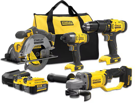 STANLEY SFMCK469M2-QW FATMAX Akkus szerszámkészlet táskával, 18 V (2×4 Ah)