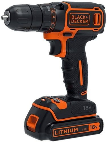 BLACK+DECKER 18V Cordless Drill BDCDC18-QW (1x1.5Ah) - Drill - Main image