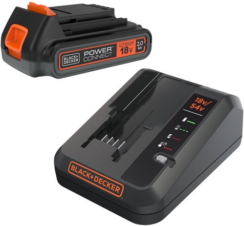 BLACK+DECKER Sada baterie a 2A nabíječky 18V (2 Ah) - Charger and Spare Batteries - Main image
